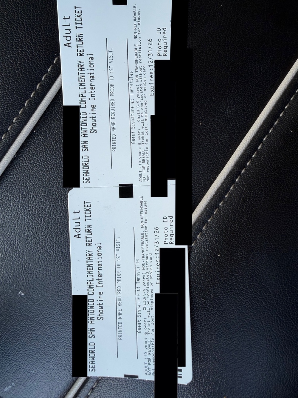2 San Antonio Seaworld Adult Tickets